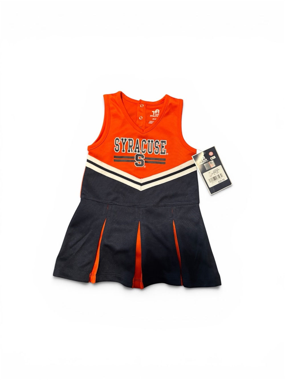 Team Athletics Girls Syracuse Cheer Dress - Orange & Navy Size 3T